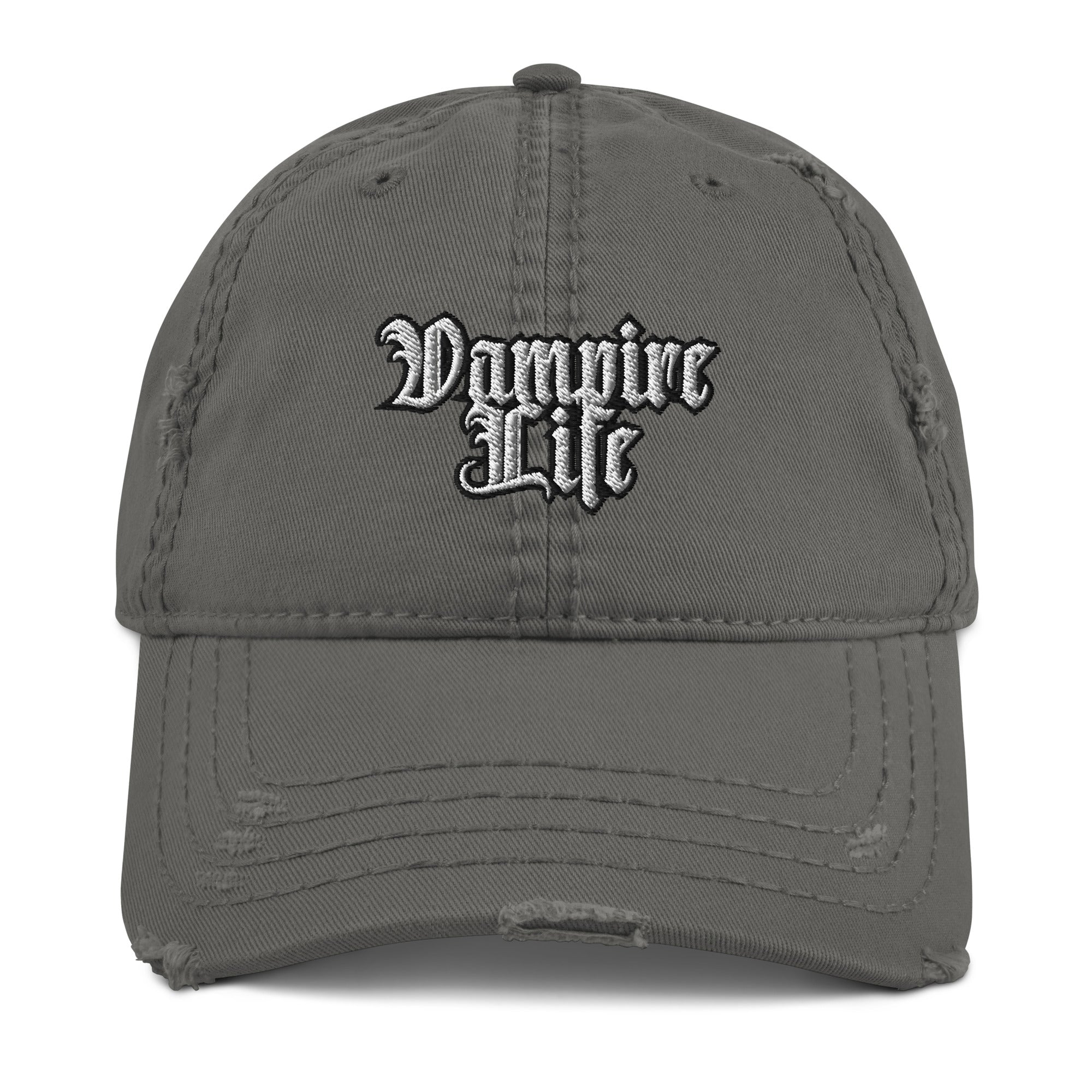 Vampire Life Distressed Dad Hat - VampLife, Dracula, Goth