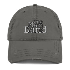 One Man Band Distressed Dad Hat - Solo Musician, Band, Solo Band, Singer, Singing