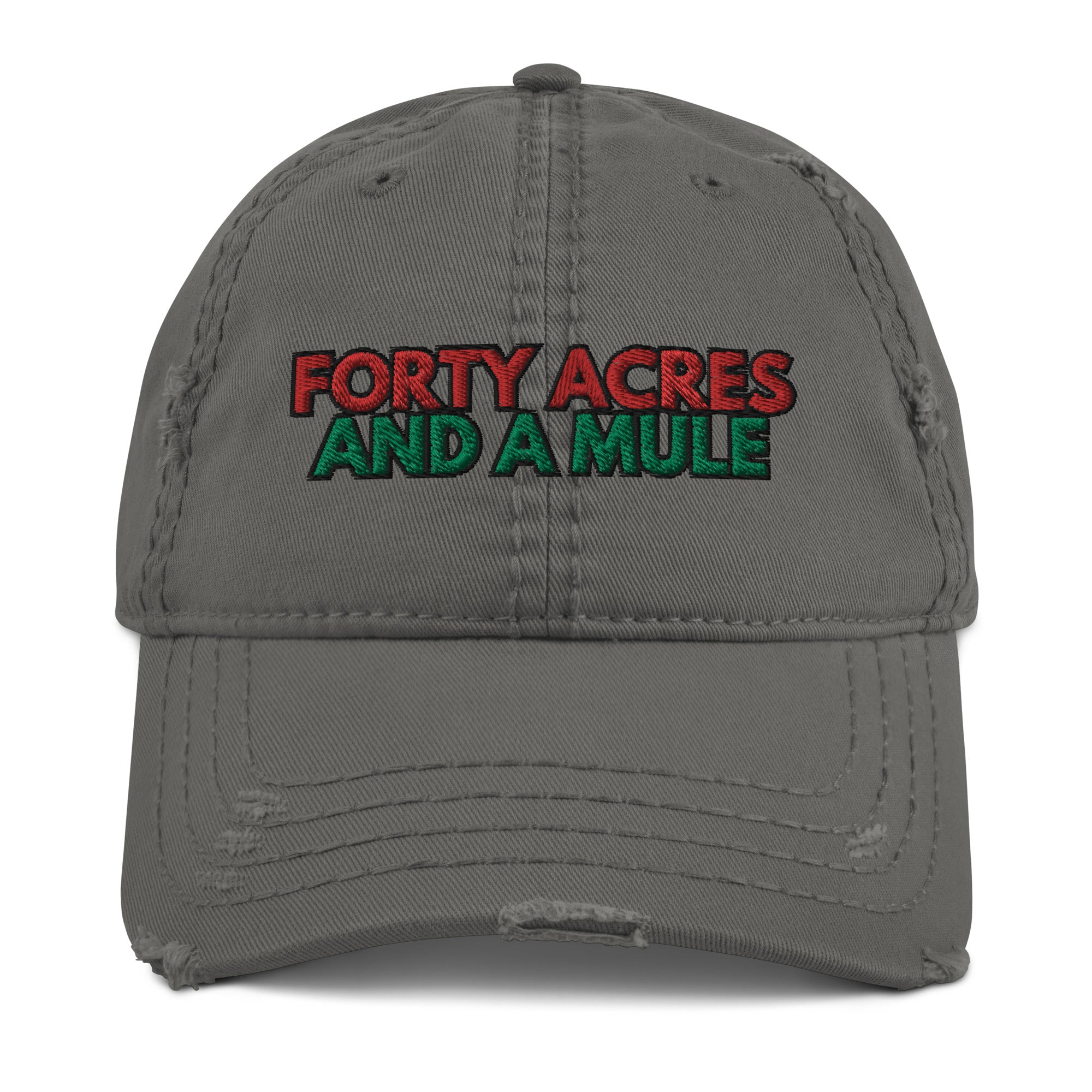 Forty Acres And A Mule Distressed Hat -  Black Slave History