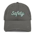 Safety Distressed Dad Hat - Health and Safety Reminder Cap