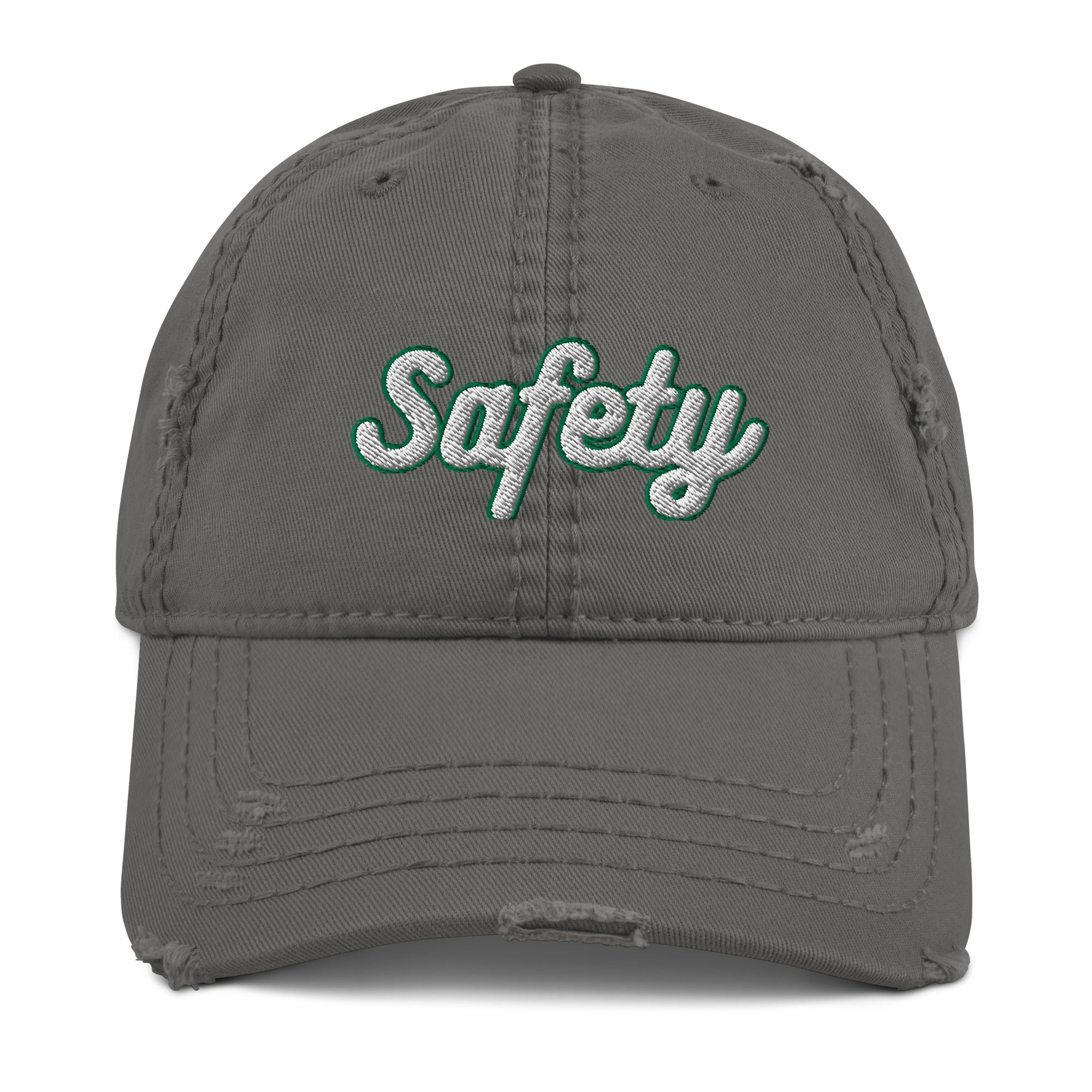 Safety Distressed Dad Hat - Health and Safety Reminder Cap