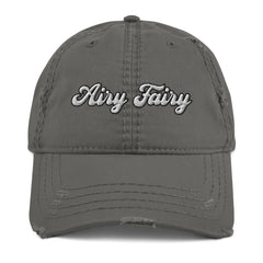 Airy Fairy Distressed Dad Hat - Funny Minimalist Hairy Fairy Cap