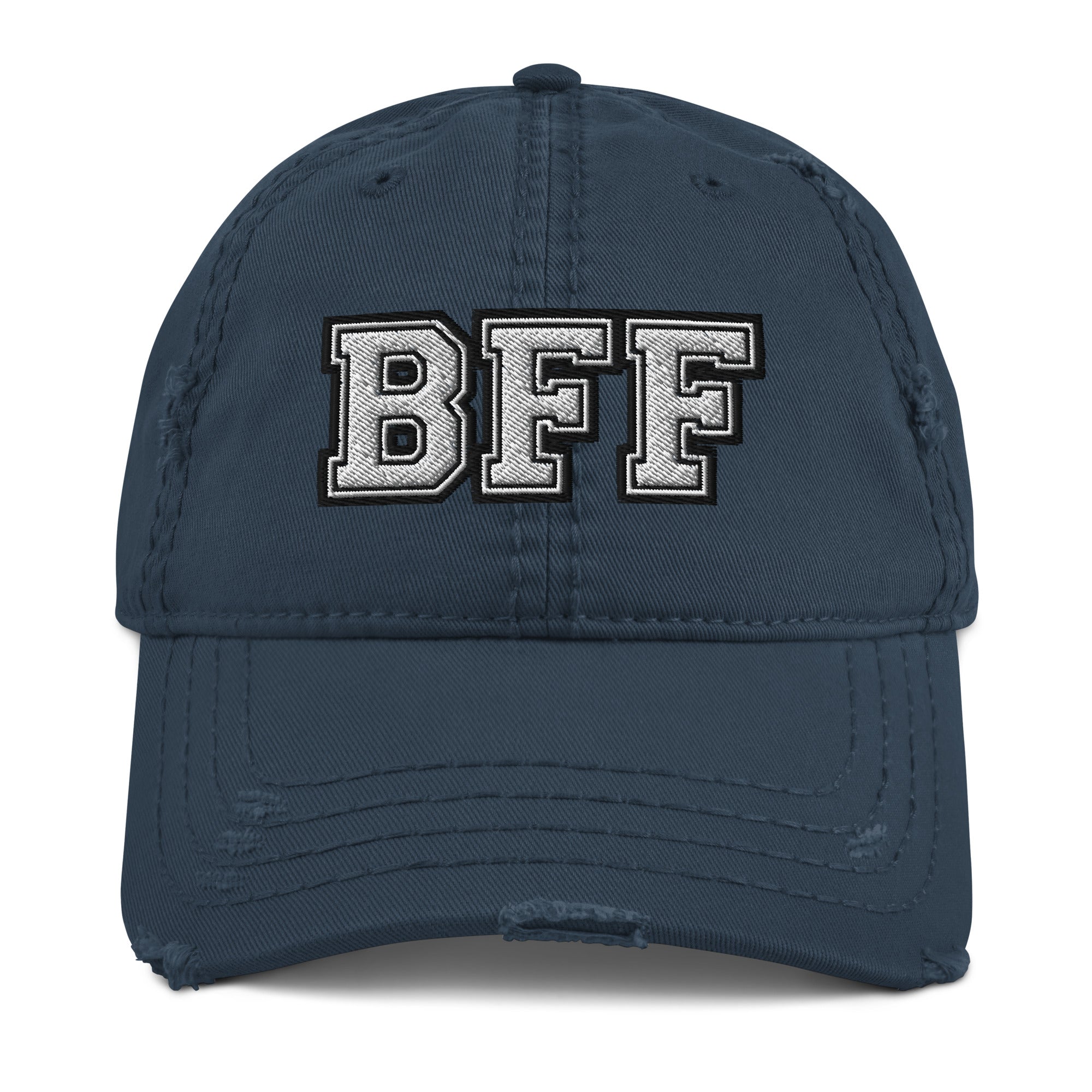 BFF Best Friends Distressed Hat - Best Friends Pair Hat