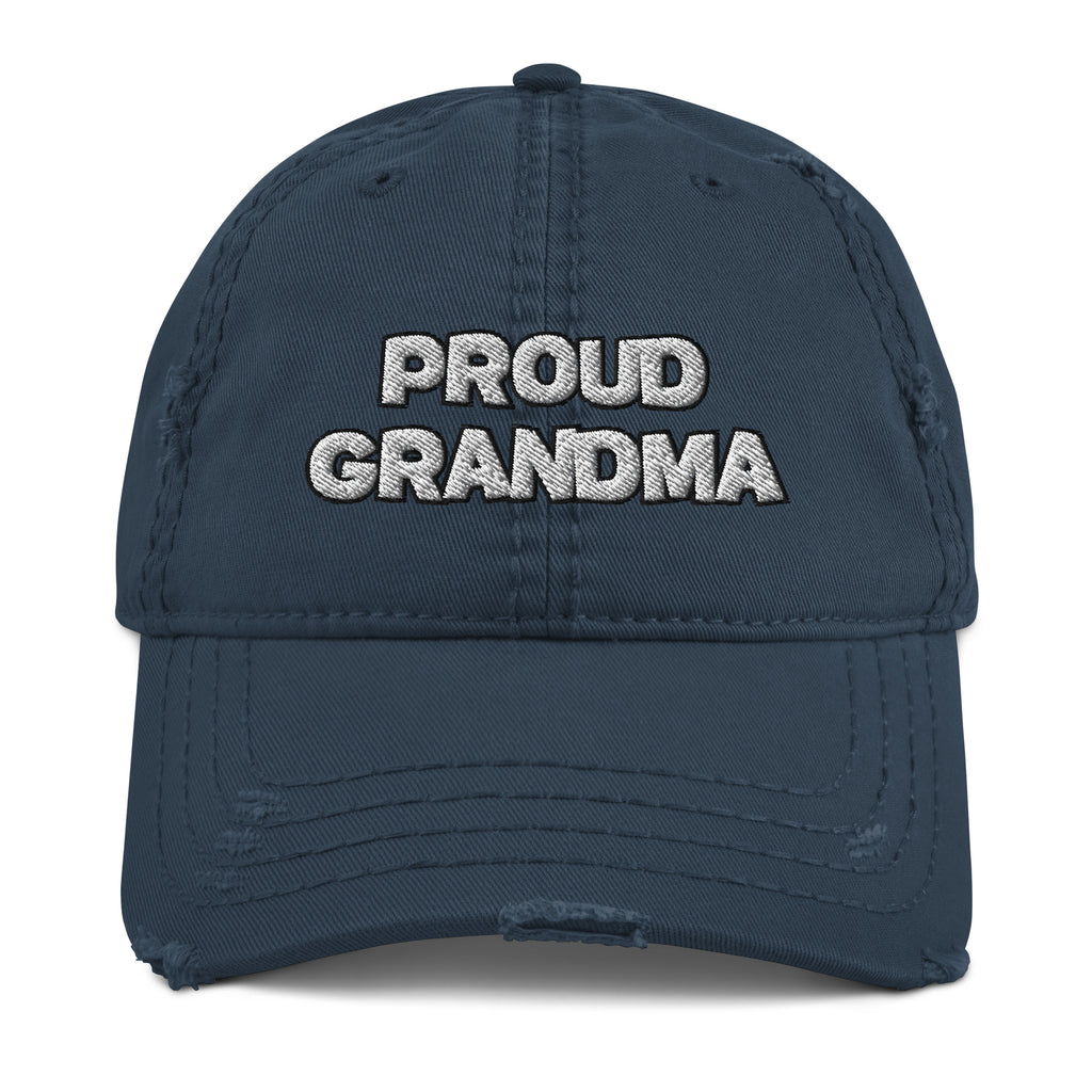 Proud Grandma Distressed Hat - Best Grandparent Hat