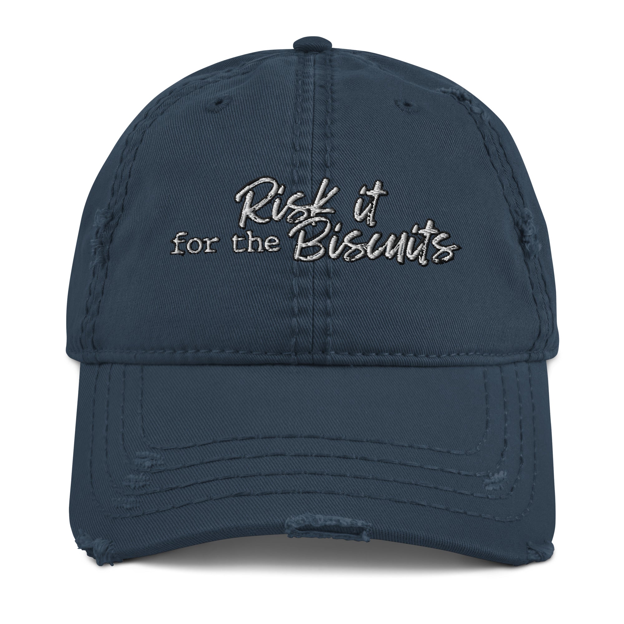 Risk It for the Biscuits Distressed Dad Hat