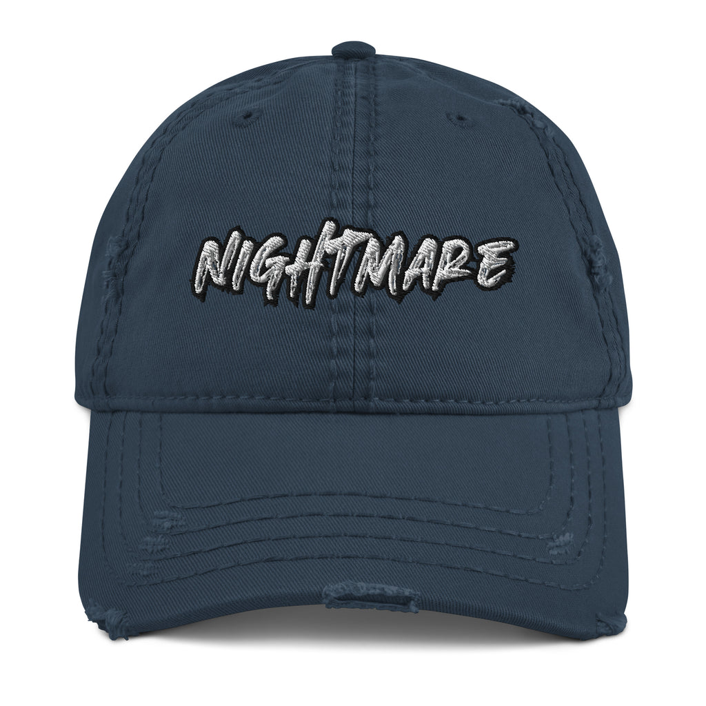Nightmare Distressed Dad Hat - Nightmare Creepy Hat