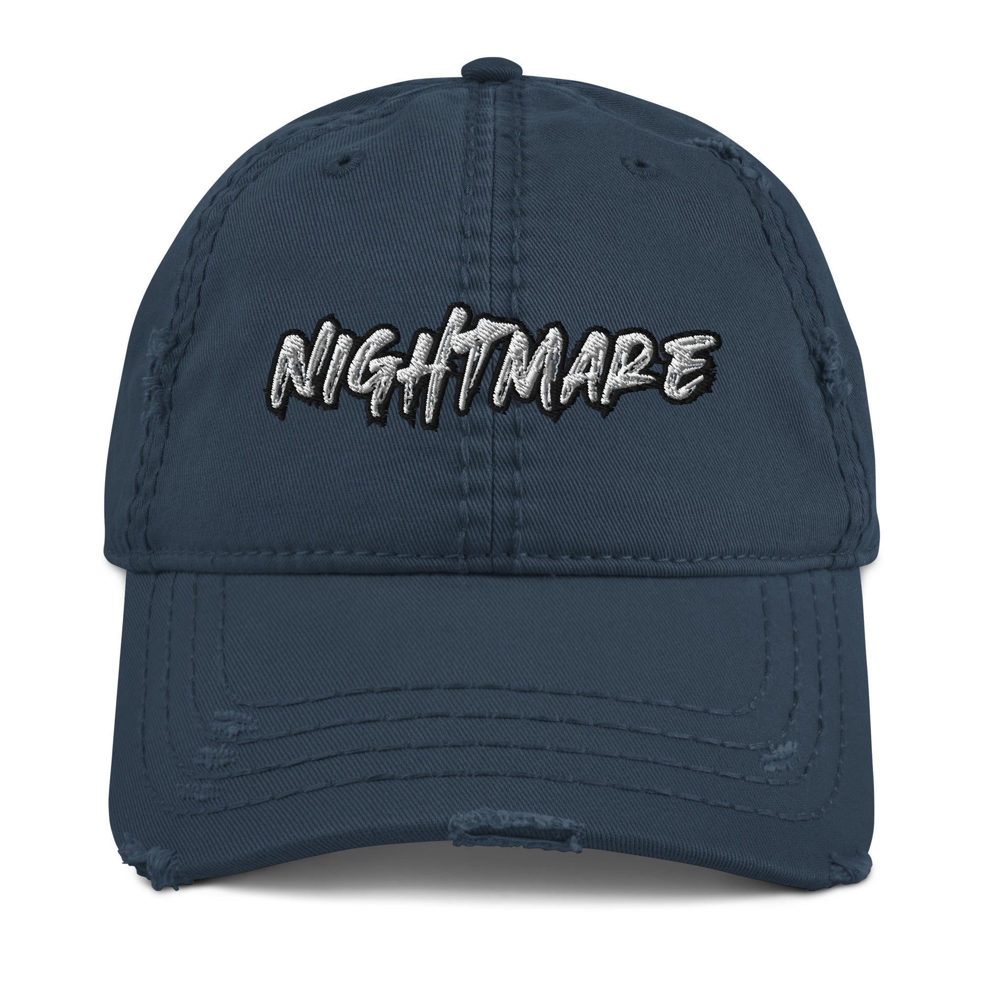 Nightmare Distressed Dad Hat - Nightmare Creepy Hat