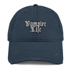 Vampire Life Distressed Dad Hat - VampLife, Dracula, Goth