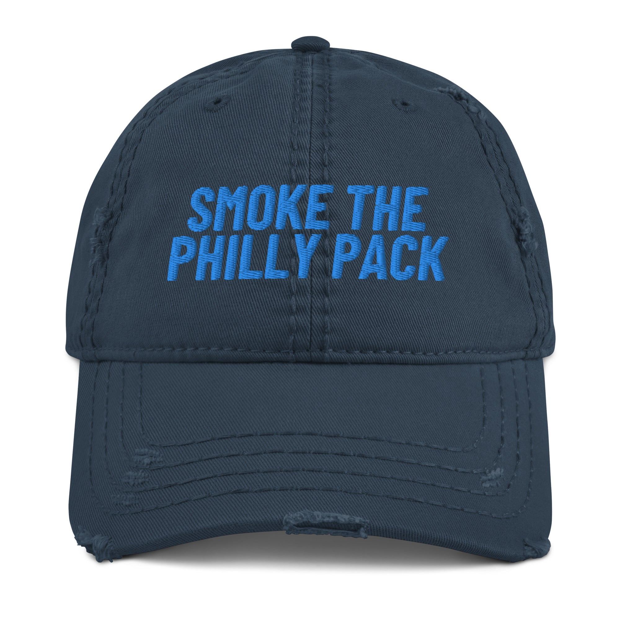 Smoke the Philly Pack Distressed Dad Hat - Philadelphia NBA Basketball Dad Hat