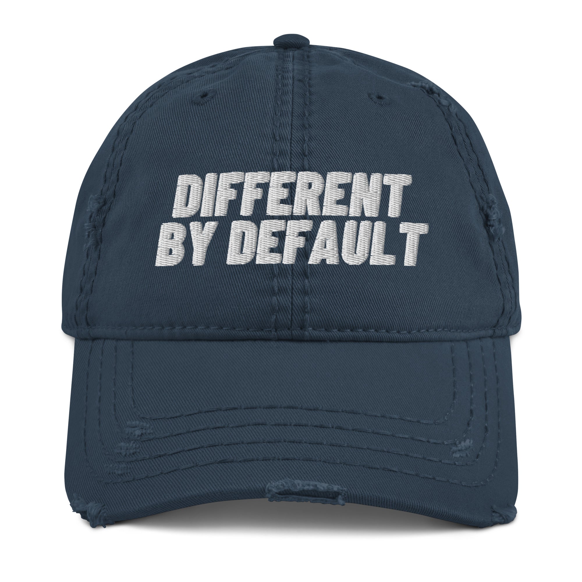 Different By Default Distressed Dad Hat - Embrace Differences