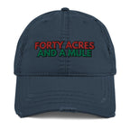 Forty Acres And A Mule Distressed Hat -  Black Slave History