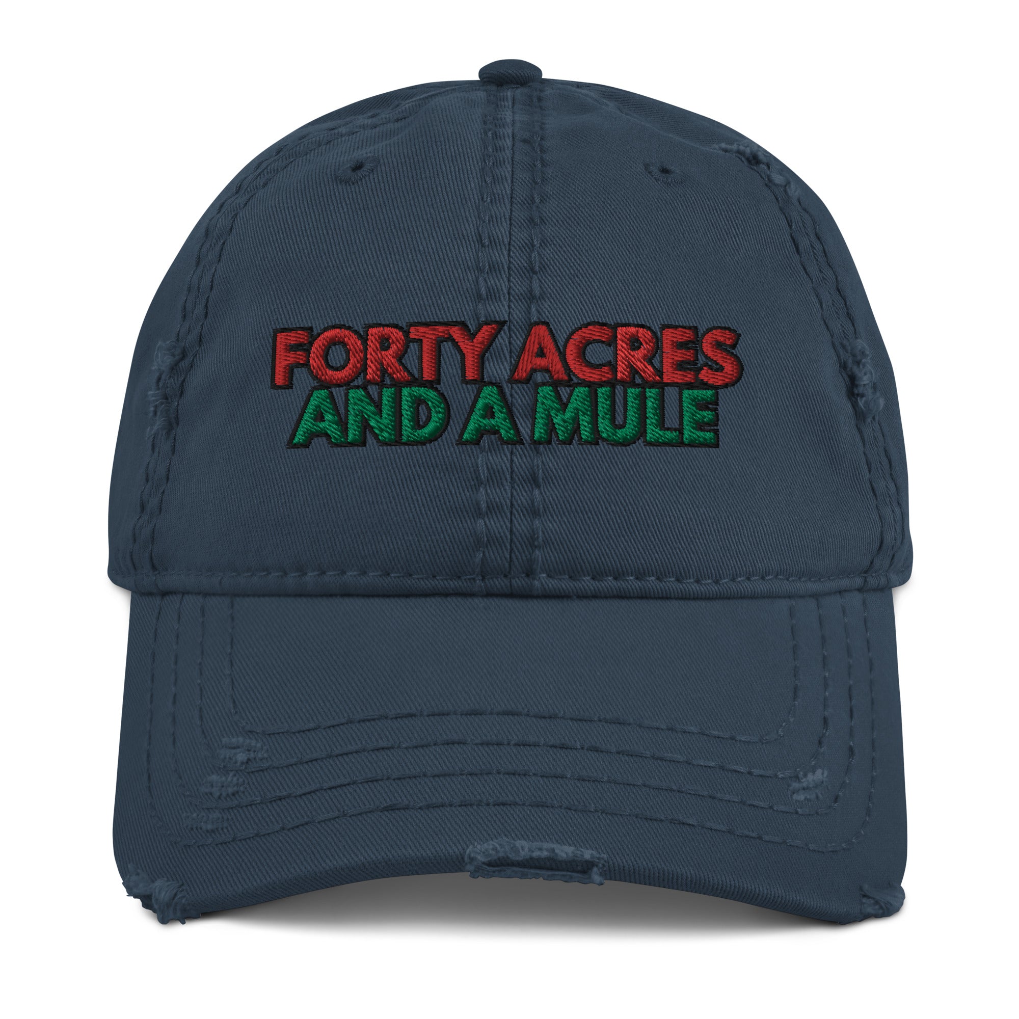 Forty Acres And A Mule Distressed Hat -  Black Slave History