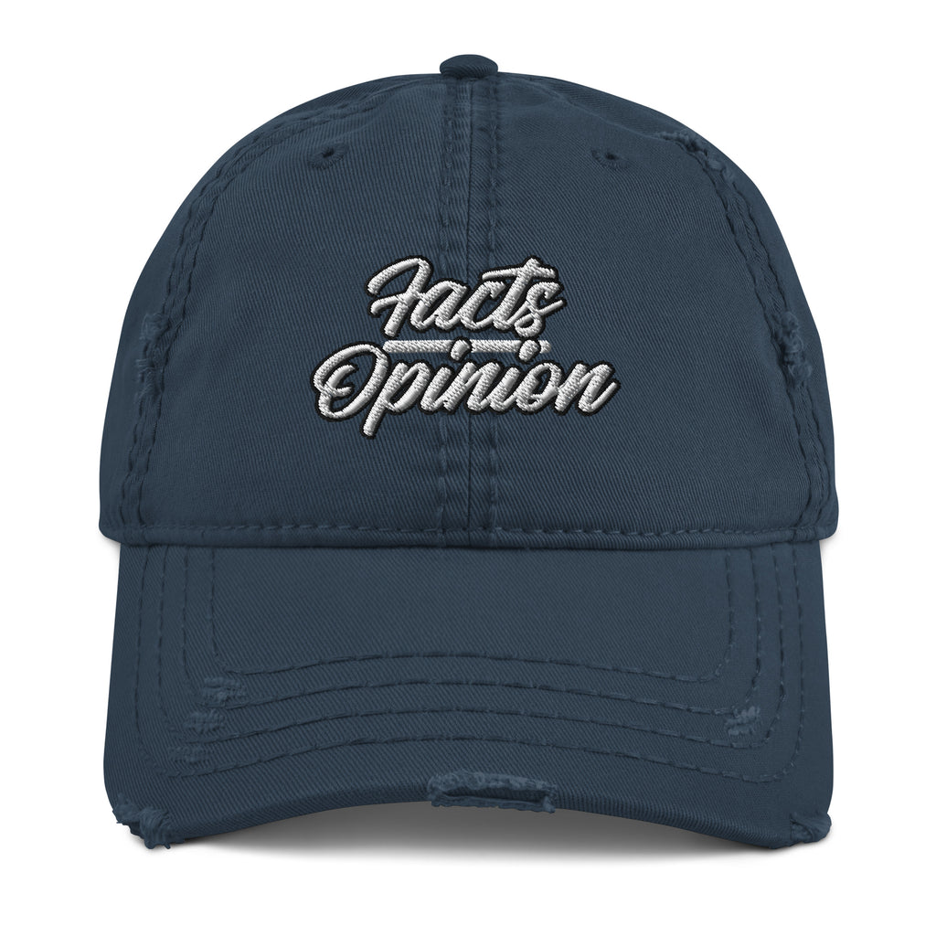 Facts Over Opinion Distressed Dad Hat