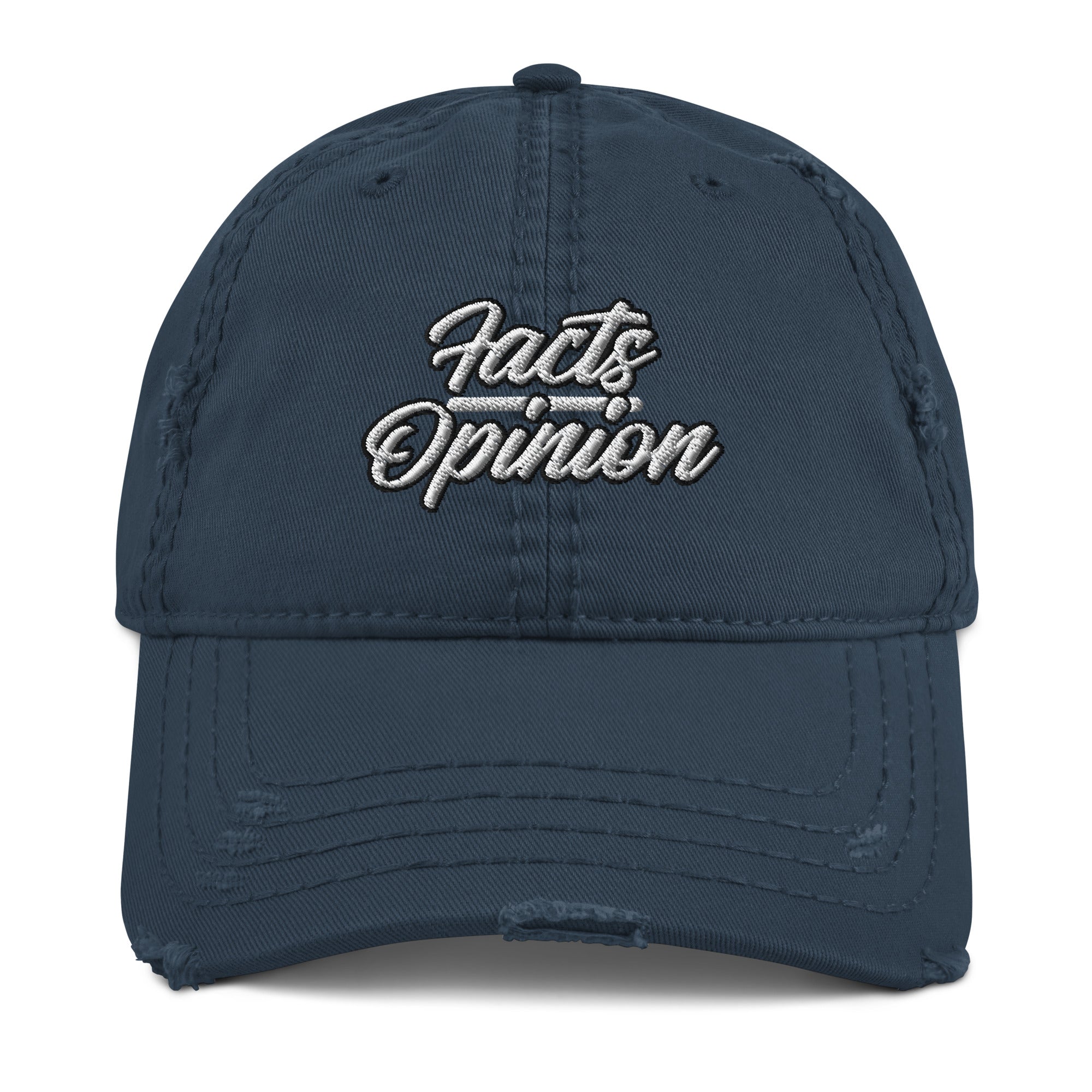 Facts Over Opinion Distressed Dad Hat