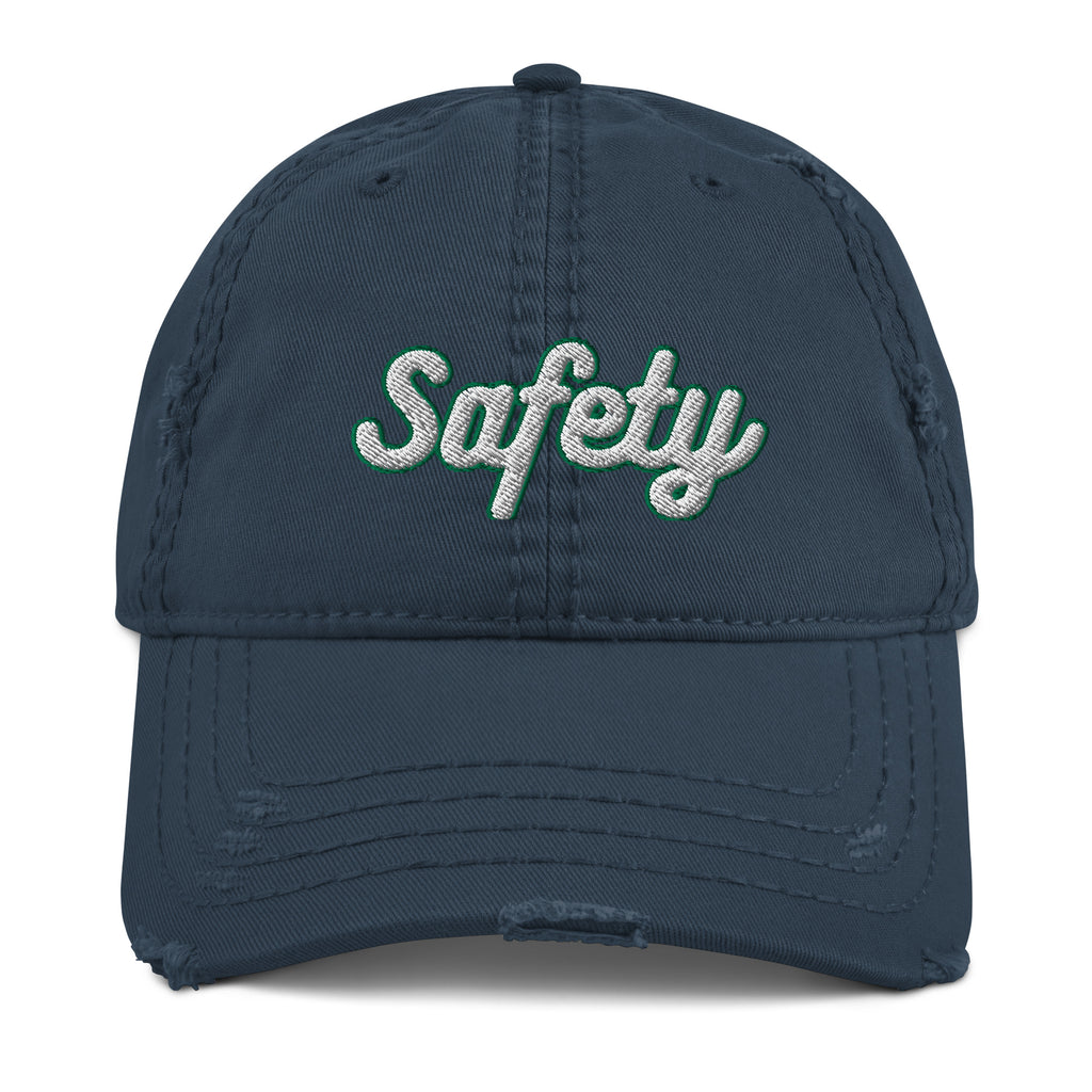 Safety Distressed Dad Hat - Health and Safety Reminder Cap