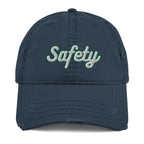 Safety Distressed Dad Hat - Health and Safety Reminder Cap