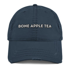 Bone Apple Tea Distressed Dad Hat - Bon Appetit Funny Statement Cap