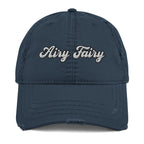 Airy Fairy Distressed Dad Hat - Funny Minimalist Hairy Fairy Cap