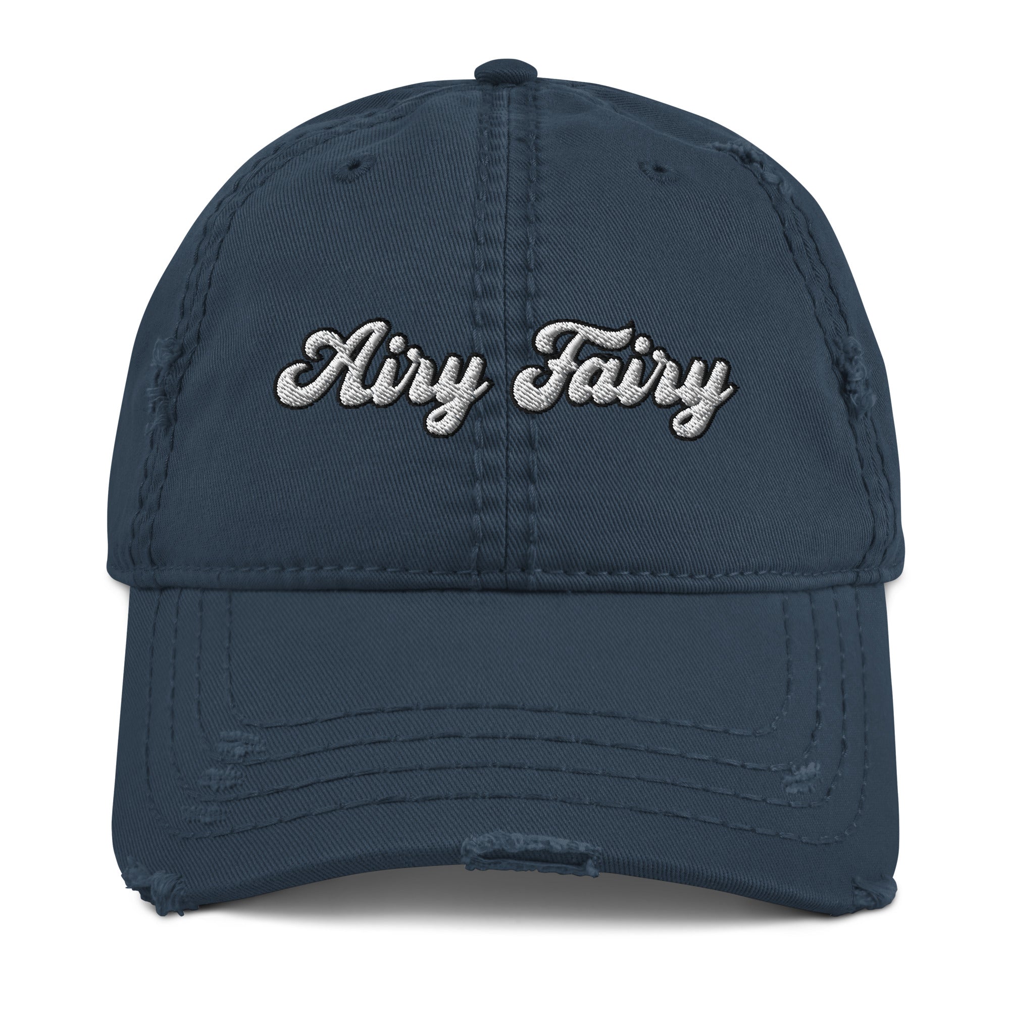 Airy Fairy Distressed Dad Hat - Funny Minimalist Hairy Fairy Cap