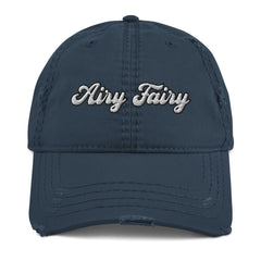 Airy Fairy Distressed Dad Hat - Funny Minimalist Hairy Fairy Cap